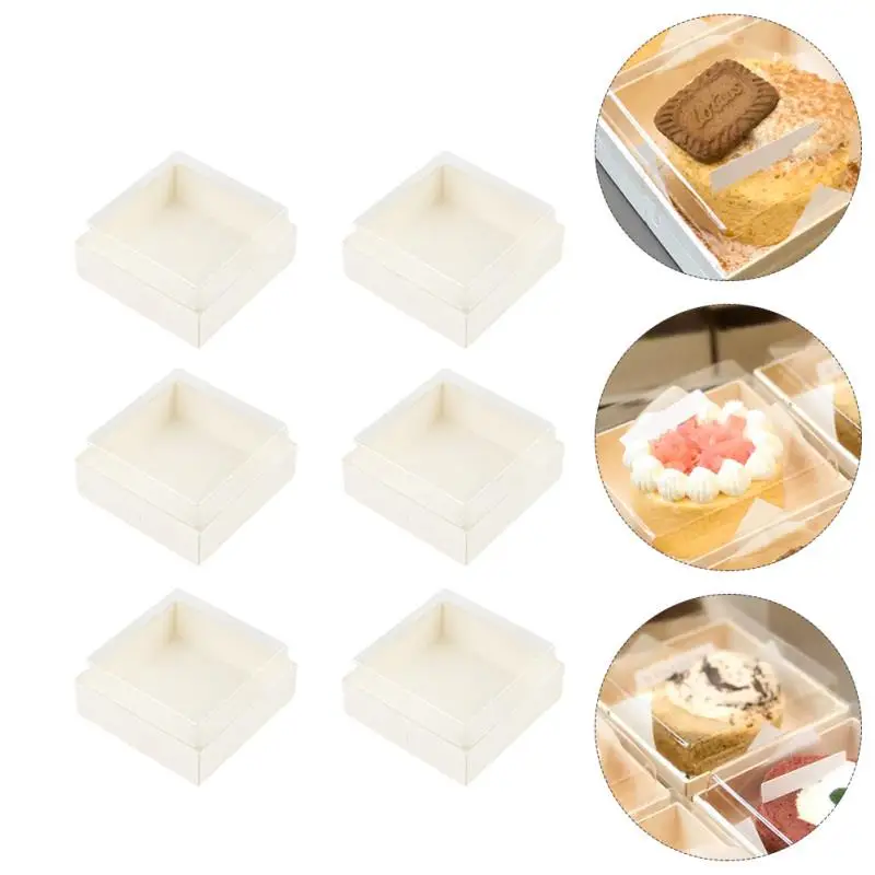 10pcs Disposable Cake Packaging Boxes with Clear Lids, Cupcake, Cookie, Bread, Burger T... - SKU DCPB2230 - UGI Packaging