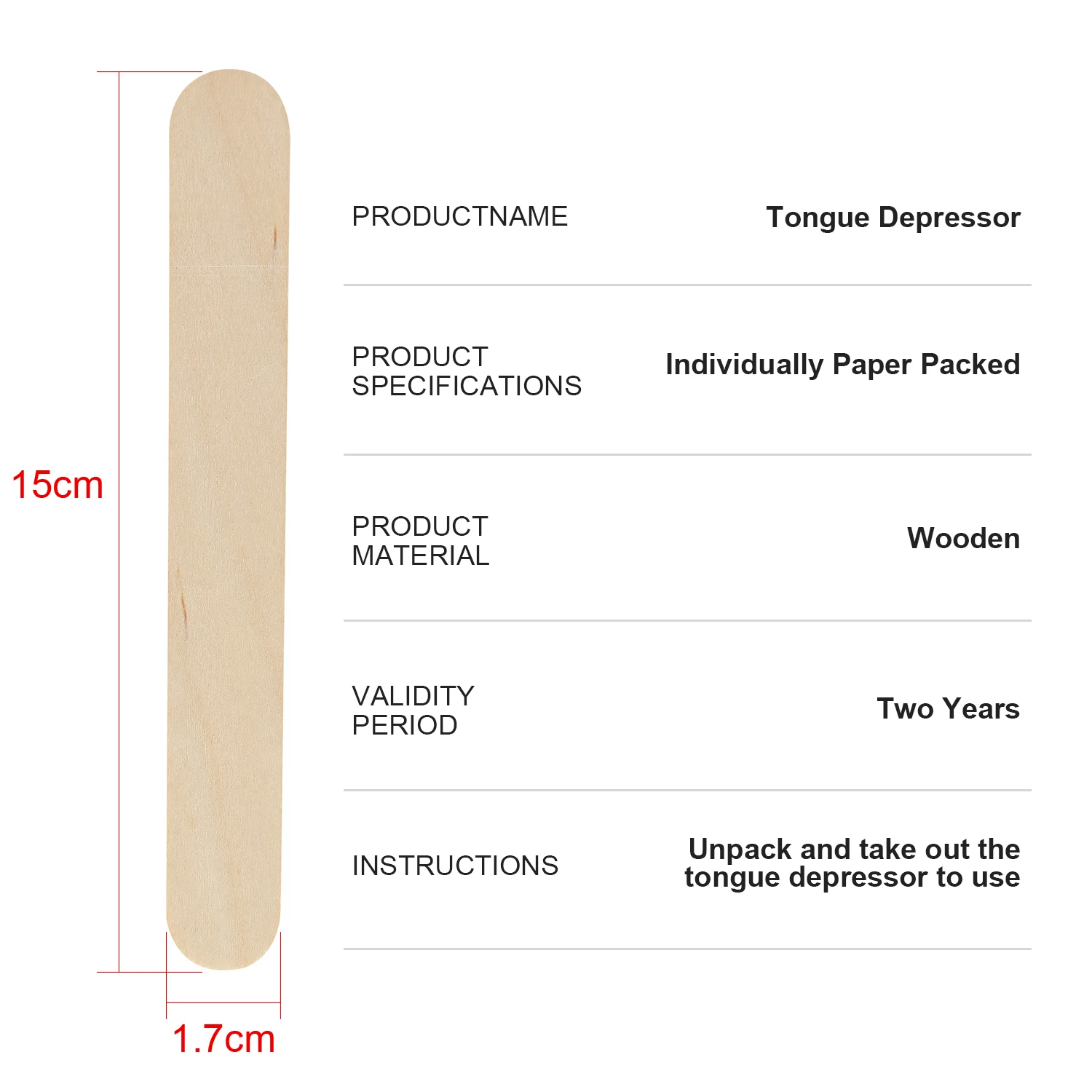 5/10/30/50/100PCS Disposable Tongue Depressor Wooden Tattoo Waxing Stick Individual Paper Pack Hair Removal Sticks Tattoo Tool 3