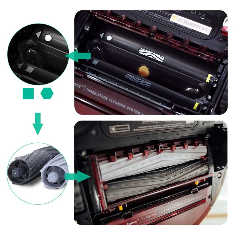IRobot Roomba 800 860 865 866 870 871 880 885 886 890 900 960 966 980 메인 사이드 브러시 Hepa 필터 부품 키트 시리즈