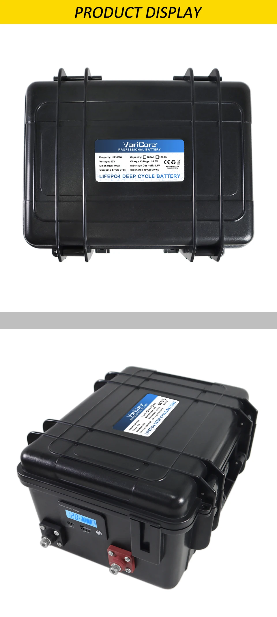12v/12.8V 150Ah 100Ah LiFePO4 Battery 4s Multifunctional Portable suitcase Batte