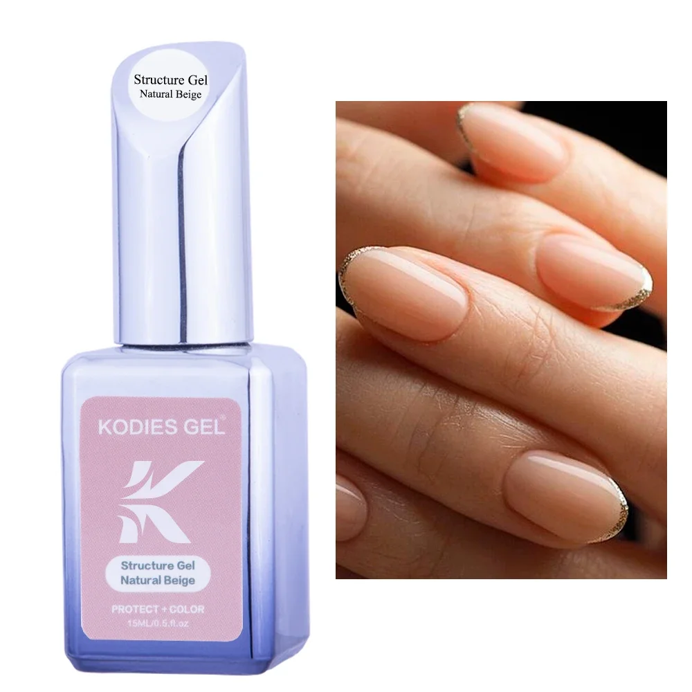 KODIES GEL  Neutral Beige Rubber Base Gel Nail Polish 15ML Semi Permanent UV Structure Construction Gel Varnish Manicure Nailart 5