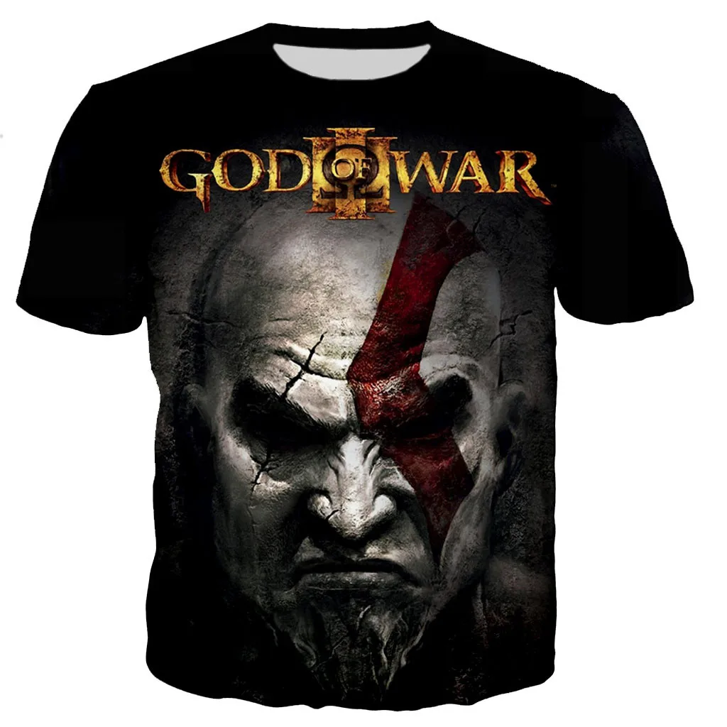 

Popular Game God of War 3D Printed T-shirt Fashion Casual Style Street T-shirt Neutral Hip Hop Street Harajuku O-collar T-shirt