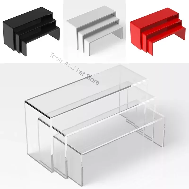 

3Pcs/set Clear Acrylic Display Stand Jewelry Showcase Storage Rack Shelf Holder Toy Car Model Purse Perfume Display Stand