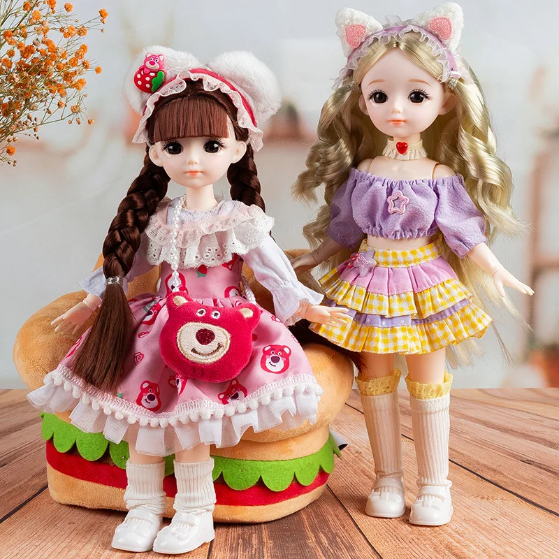 12inch BJD Dolls For Girls Full Set 1/6 Anime Dolls Clothes 3D Eyes