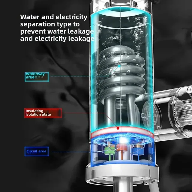 Electric Water Heater 220V Kitchen Faucet Tankless Instant Heating Water Tap Flowing Heated Mixer Digital Display 3