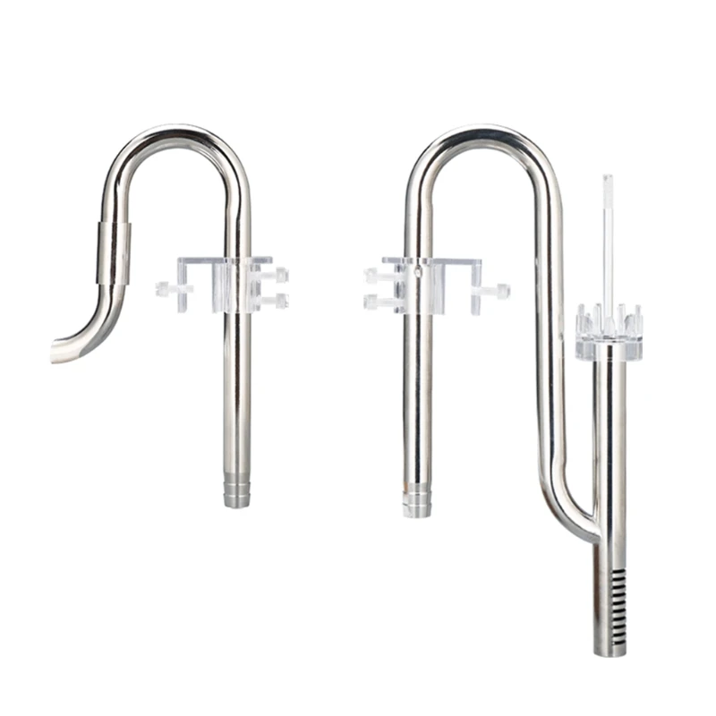 

Aquarium Fish for Tank Filter Inflow Outflow Lily Pipe Oil Film Remover Set Stainless Steel Tube with Surface Skimmer