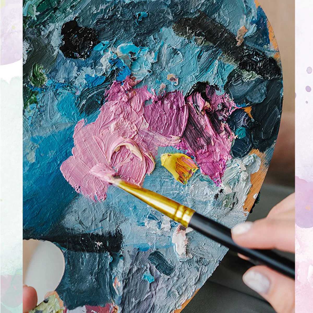 페인트 브러시 나일론 헤어 짧은 막대, 11 사양 세트, 디지털 유화 수채화 아크릴 브러시 페인팅 아트 용품, 3 개
