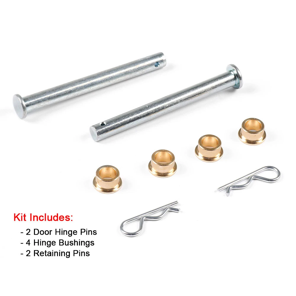 

1979-1993 For Mustang Door Hinge Pin Pins Kit w/ Bushings Replace Hardware 8pcs