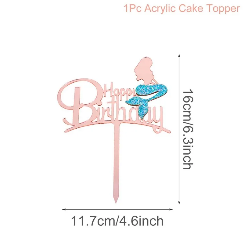 Little Mermaid Party Disposable Tableware Banner Under The Sea 1st Birthday Party Decoration Baby Shower Mermaid Supplies