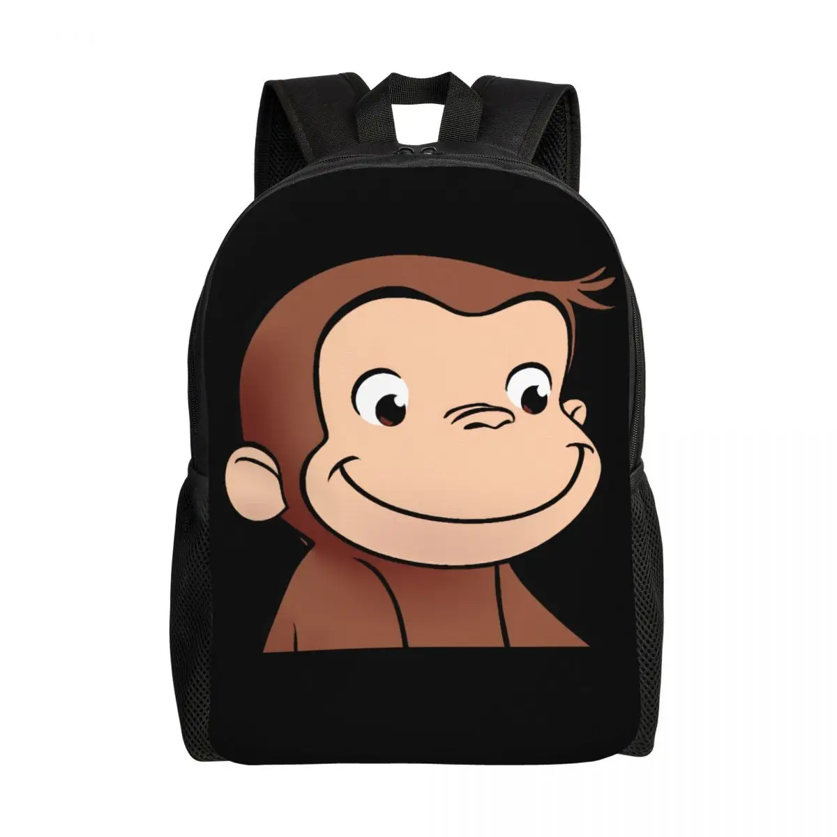 

Curious George Children's Books Travel Backpack Women Men School Computer Bookbag Brown Monkey College Student Daypack Bags