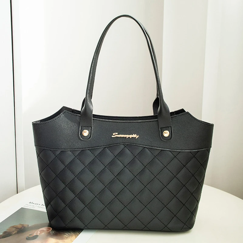 Women PU Leather Single Shoulder Crossbody Handbag Fashionable Diamond Jacquard Handbag Single Shoulder Bag Simple Shopping Bag women wallet crossbody bag