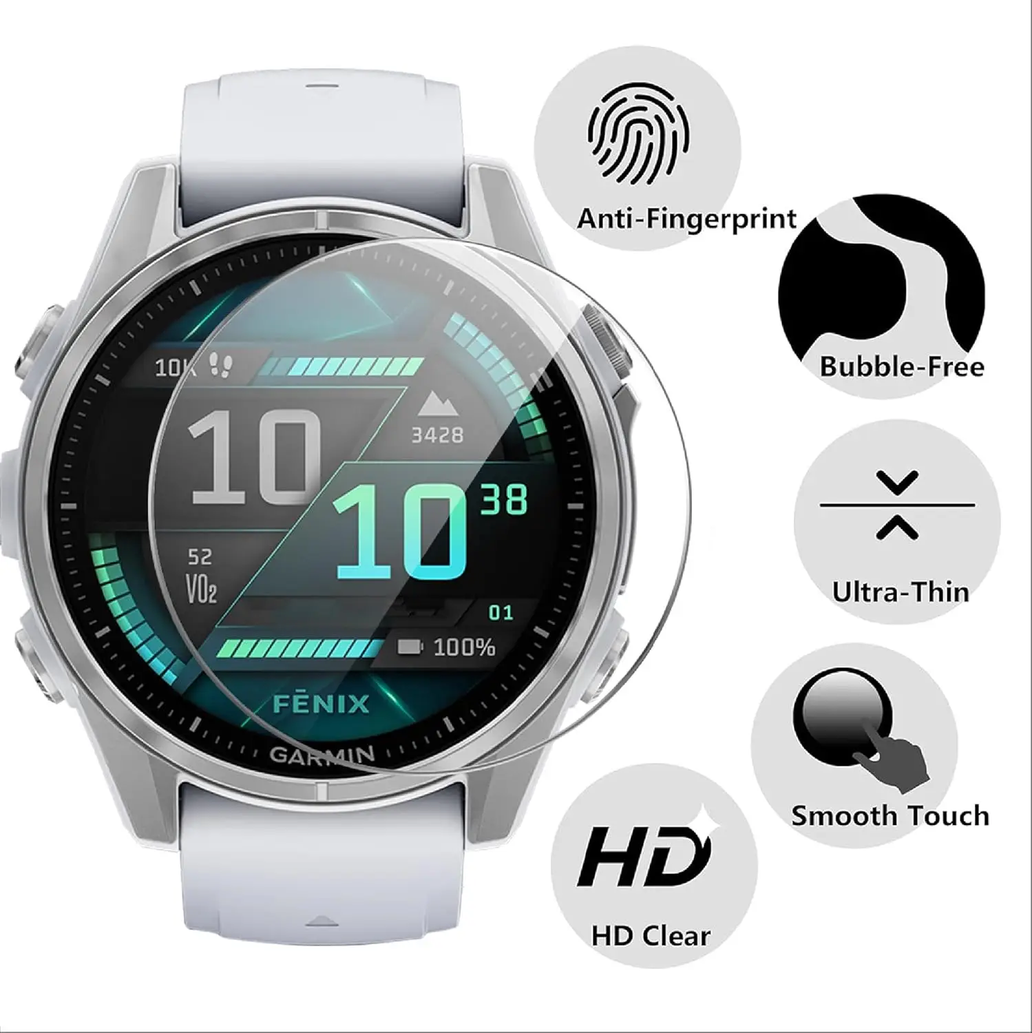 3-Pack Tempered Glass Screen Protector, Anti-Scratch Clear HD Premium Film