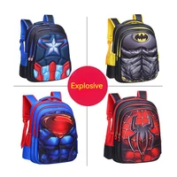 Disney Captain America Kids 3d Cute Spiderman Design Print Backpack Children Bag Boys Primary School Bag Kindergarten Backpack 4