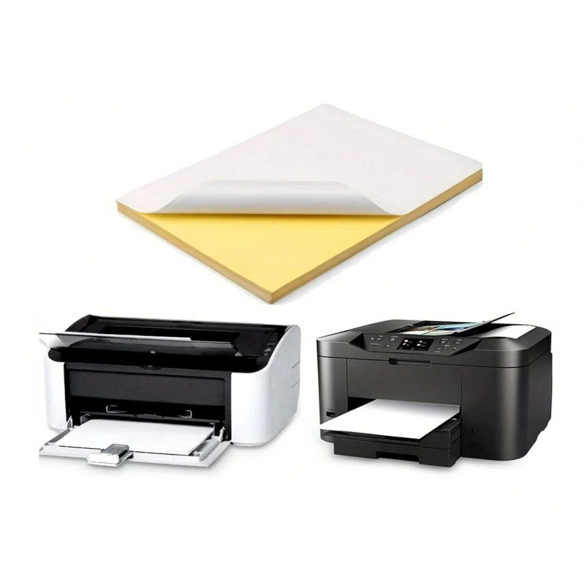 50pcs A4 glossy self-adhesive label paper printable, inkjet printer and laser printer, bright white, quick-drying, suitable for - 5