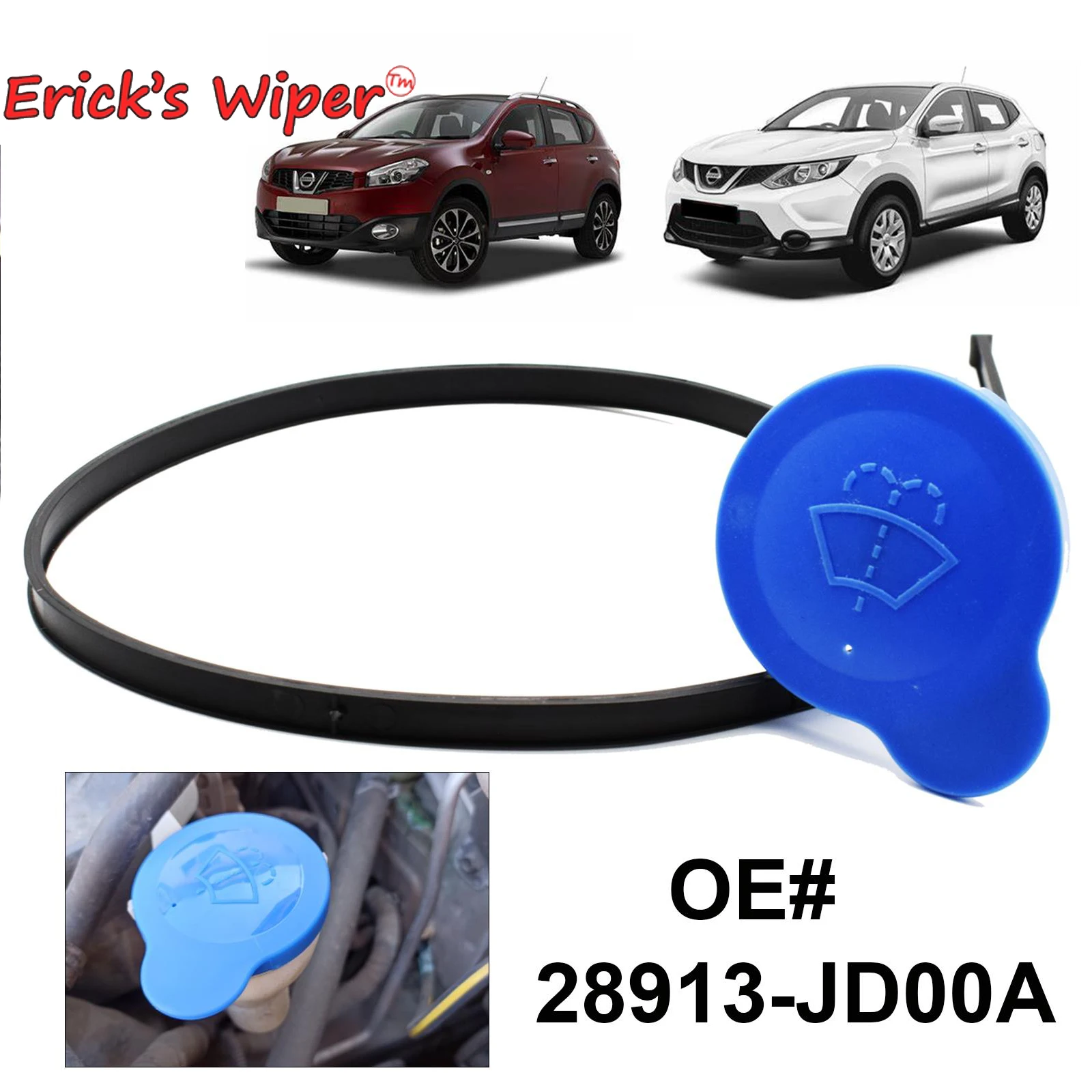 Ener'S Wiper Car Parabrezza Tergicristallo Rondella Fluido Serbatoio Coperchio Della Bottiglia Coperchio Screenwash Per Nissan Qashqai Dualis J10 J11