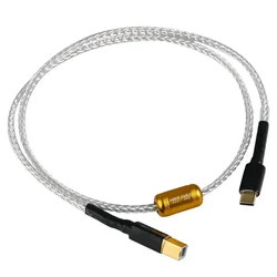 Premium Silver - Plated Type C to C OTG Cable for Enhanced Connectivity (Type - C to USB B)