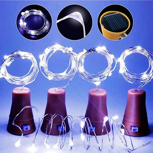 태양광 스트링 요정 조명, 방수 야외 화환, 태양광 발전 램프, 크리스마스 정원 장식, 1m, 10LED, 3M, 30LED 3