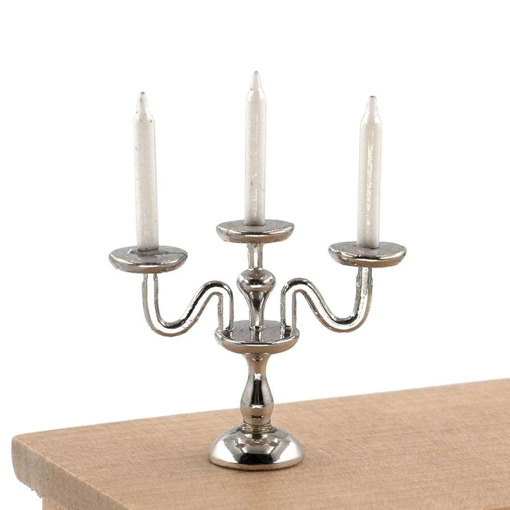 

1/12 миниатюрная свеча в виде кукольного домика, искусственный подсвечник, миниатюрная винтажная модель свечи, игрушка, украшение