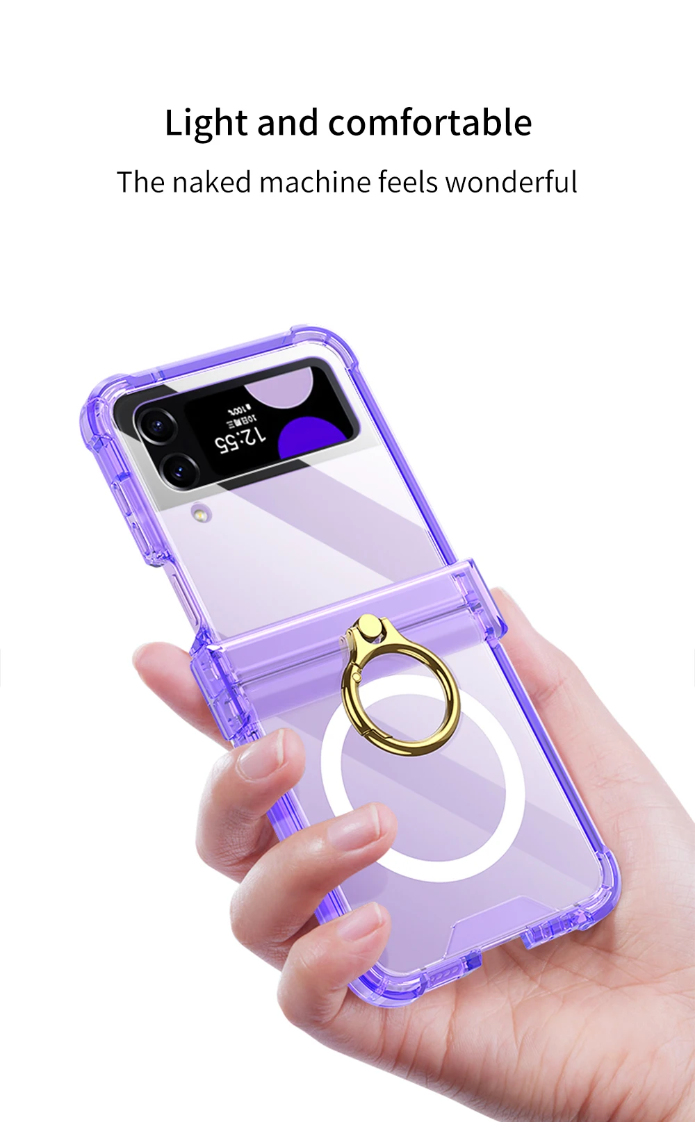 For Magsafe Wireless Charging Airbag Case For Samsung Galaxy Z Flip 3 4 All-incl