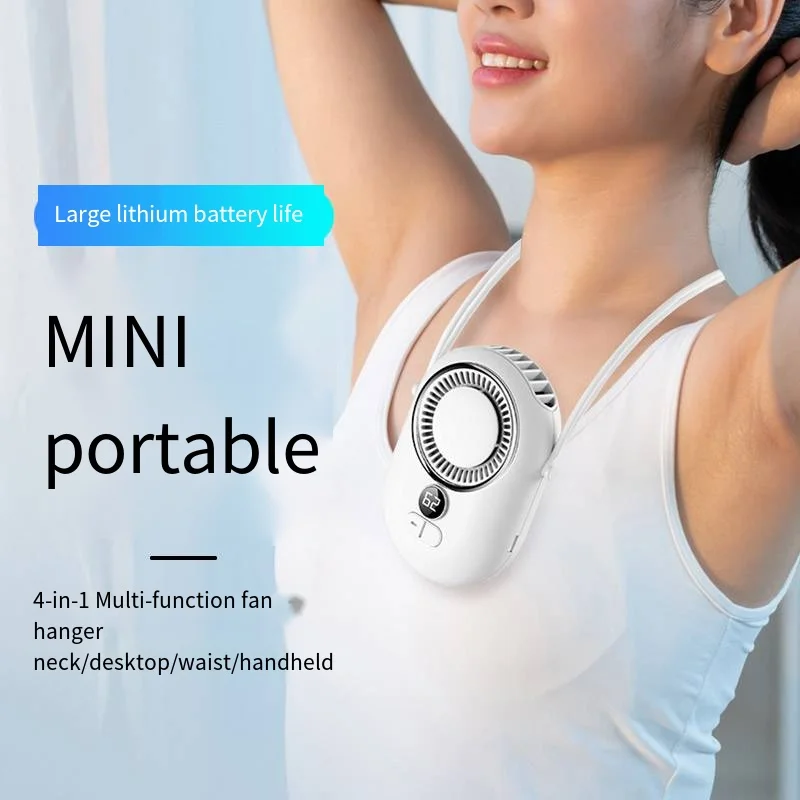 Portable Bladeless Neck Fan with Digital Display