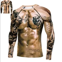 Muscle Tattoo 3D Print T-Shirt Men Women Casual Fashion Dragon Long Sleeve T Shirts Sweatshirt Oversized Tees Tops Kids Clothing 2