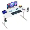 42 inch LED Gaming Desk with Monitor Stand PC Computer Gamer Home Office Table in White 5