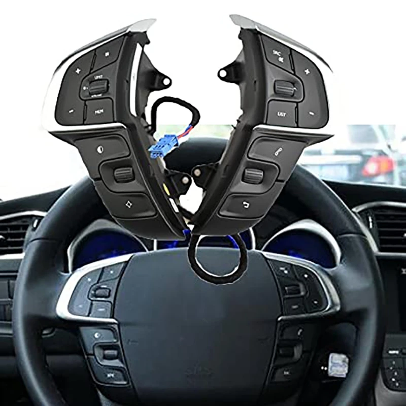 

Steering Wheel Switch Car Multifunction Cruise Control Button Phone Volume For Citroen DS4 C4L 2013-2016 Accessories