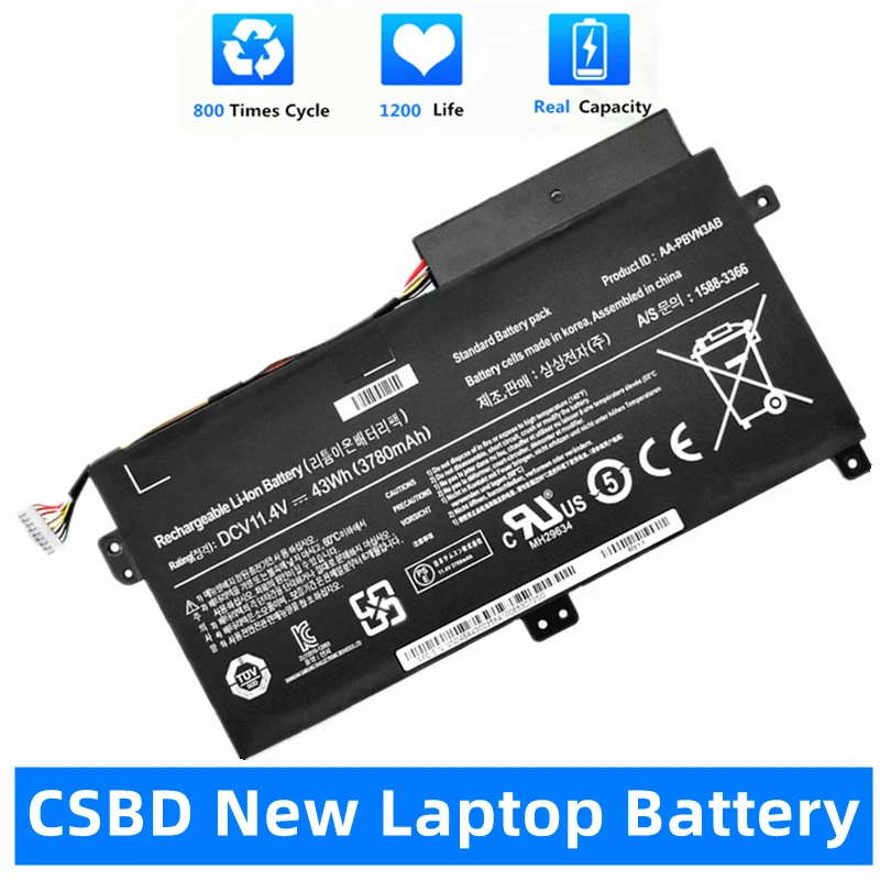 CSBD Новый аккумулятор для ноутбука SAMSUNG NP370R4E NP370R5E NP370R5V NP450R4E NP450R5E NP450R4V NP450R5V NP470R5E NP510R5E