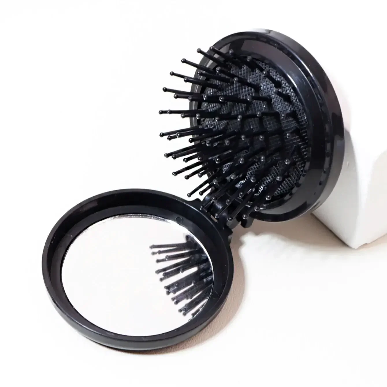 1pc Mini folding head massager mirror anti-static styling accessories portable thumbnail 3