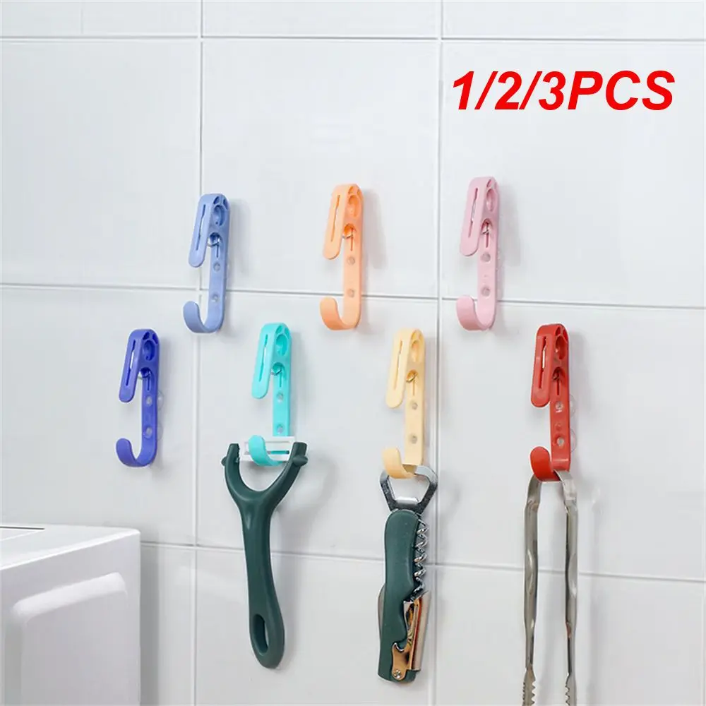 

1/2/3PCS Clothes Hook Kitchen Strong Bearing Capacity No Trace Multi-function Moisture-proof Hook Bathroom Strong Adhesion