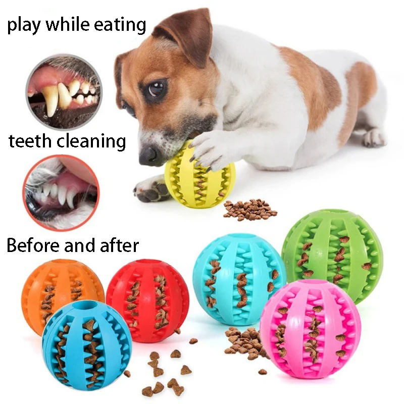 JANDEL Pet Chew Ball Safe Rubber Puppy Toy,Dog Treat Toy Ball, Dog Tooth  Cleaning Toy, Interactive Dog Toys,Indestructible Medium and Large Dog Toys  Balls, Herding Ball for Dogs Durable 