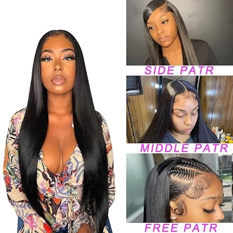 13x6 Hd Lace Frontal Wig Straight Human Hair Wigs For Black Woman Brazilian Wigs Original 40 Inch Wigs Clearance Sale Items 5