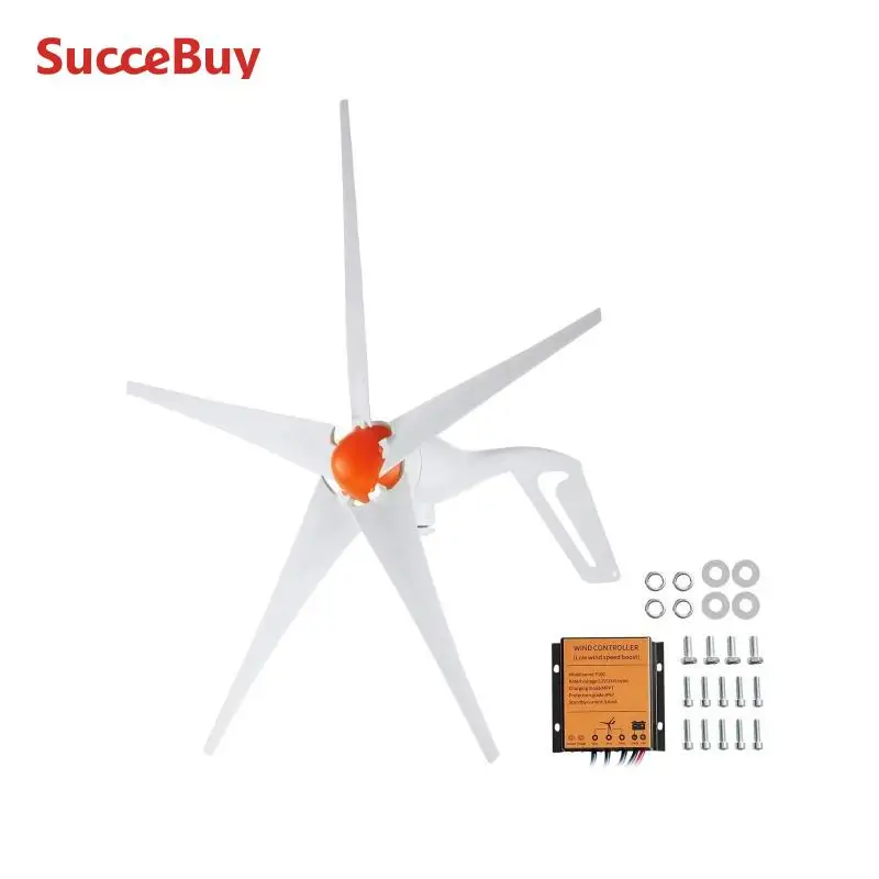 Solar Wind Generator Wind Turbine Charge Controller SucceBuy Wind Turbine Generator 12V 500W/800W Wind Turbine Kit Power Generator with MPPT Controller Suitable for Home Farm
