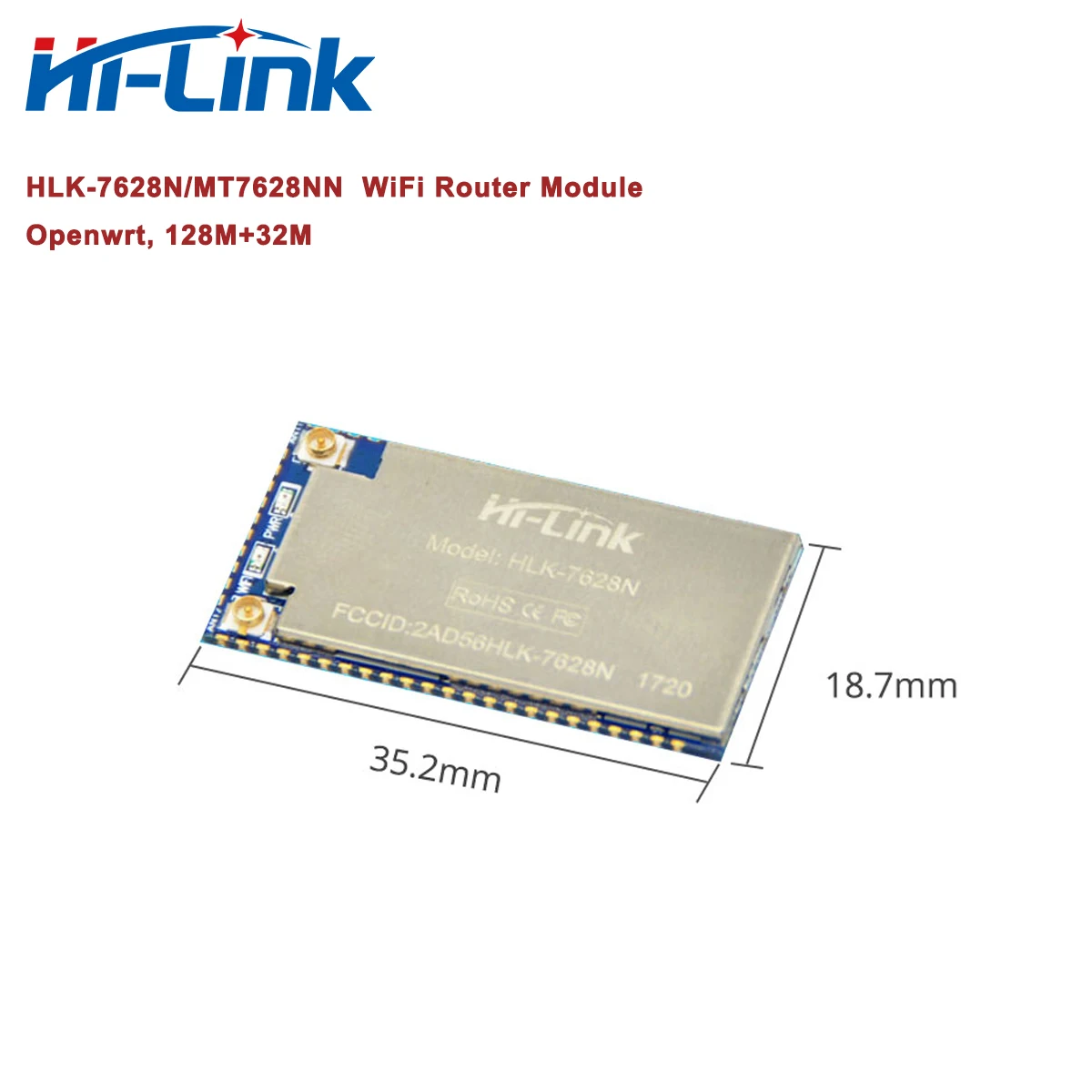 

MT7628 Wireless WiFi Module with UART/USB/Ethernet/GPIO Interface Openwrt HLK-7628N