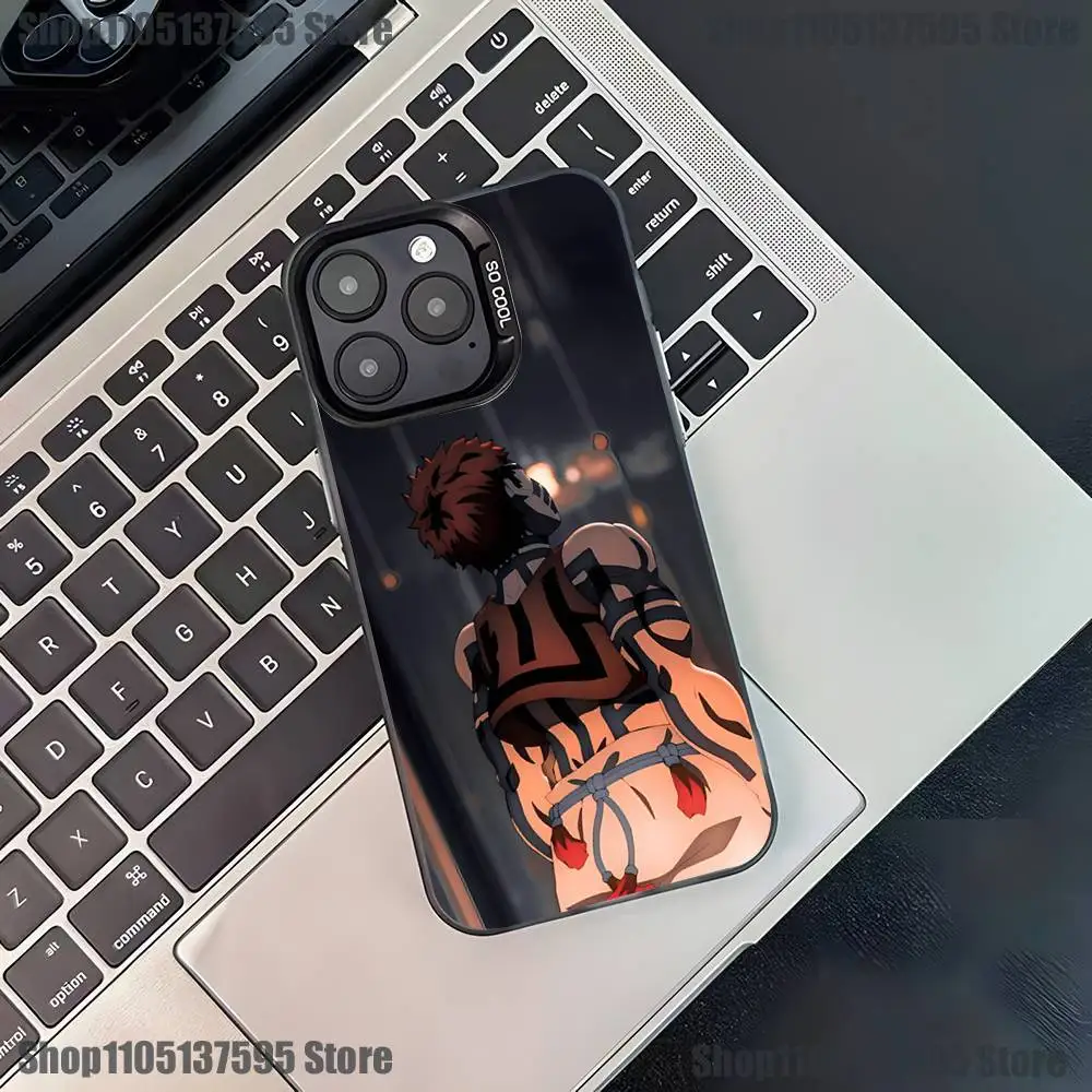 Stylish Akaza Anime Shockproof Black Candy Matte Phone Case