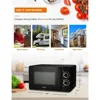 Black Microwave, with Rotary Switch Knob, 700W Countertop Small Microwave, with Microwave Turntable Plate, 6 Level Power 5