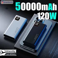 50000mAh Power Bank Super Fast Charge PowerBank Large Capacity Digital Display External Battery For Xiaomi iPhone Samsung Huawei 1