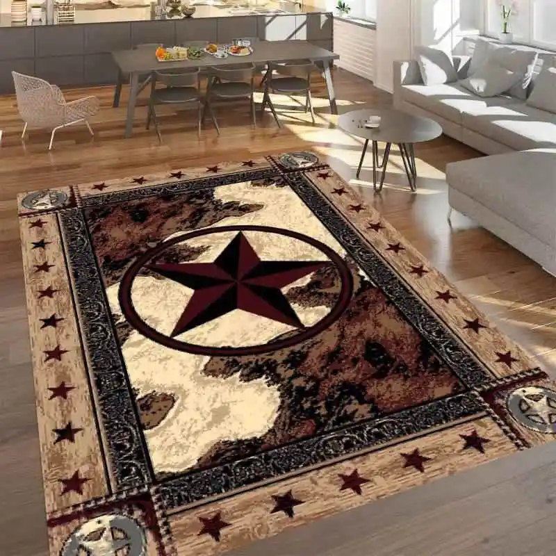 שטיח מודרני מופשט לסלון, ארוז בנפרד, שטיח רצפה לסלון, פוליאסטר, מרובע, מודפס, ניתן להתאמה אישית