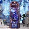 DIY Book Nook Wooden Miniature Model Kit Game Xiao'qiao Dream Bookend Assembled 3D Puzzle Bookshelf Home Decor Friends Gifts 1