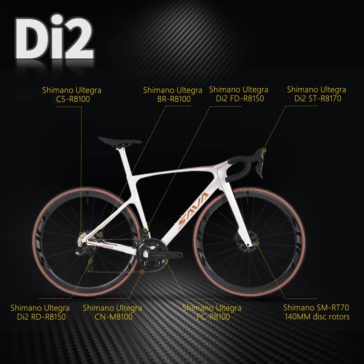 SAVA DREAM MAKER DI2 ロードバイク Full Carbon Bike|105 Di2 Groupset|SAVA Dream Maker – SAVA