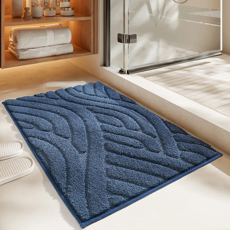 Soft And Thick Bath Mat For Shower Safety High-low Pile Anti-slip Bathroom  Rug With Fast Drying And Water Absorption Feature - Bath Mats - AliExpress