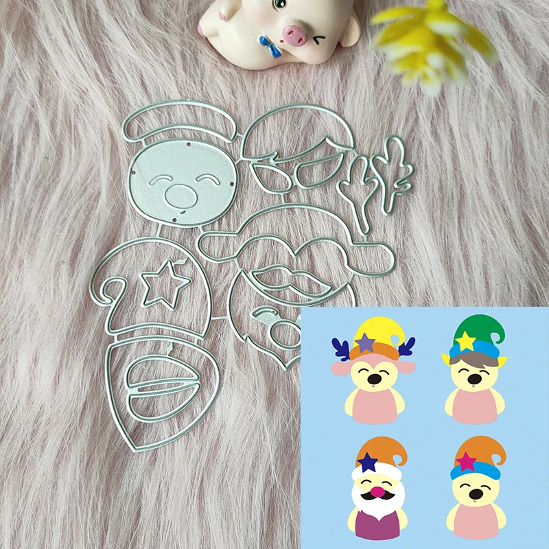 

New Christmas figures metal cutting die mould scrapbook decoration embossed photo album decoration card making DIY handicrafts