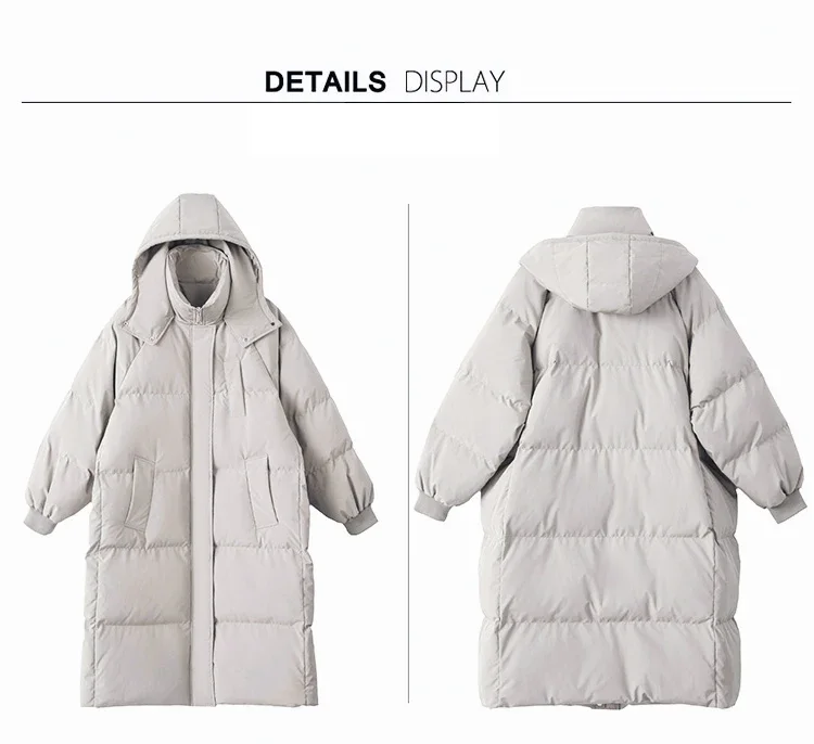 ZJAISS 2025 Down Coats New Long-style Cotton Dress Korean Version Large Size Korean Fashion Jackets Winter Heat Parka Feminina
