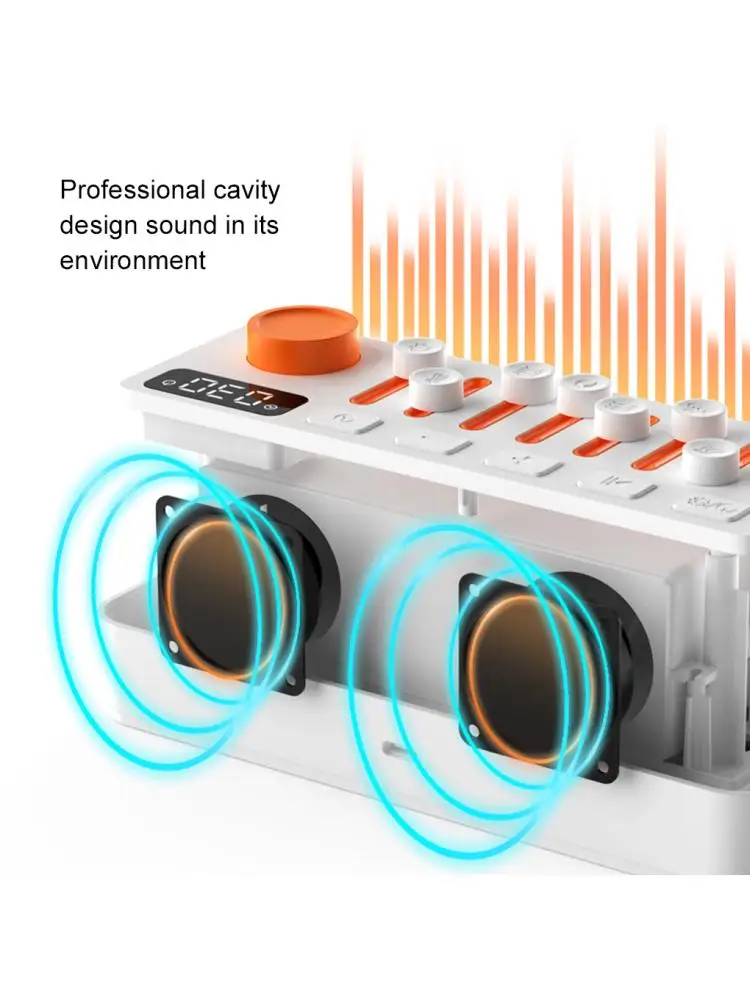 White Noise Sleep Sound Machine With 8 Nature Sounds, Portable Bluetooth Speaker 7 Colors Night Lights