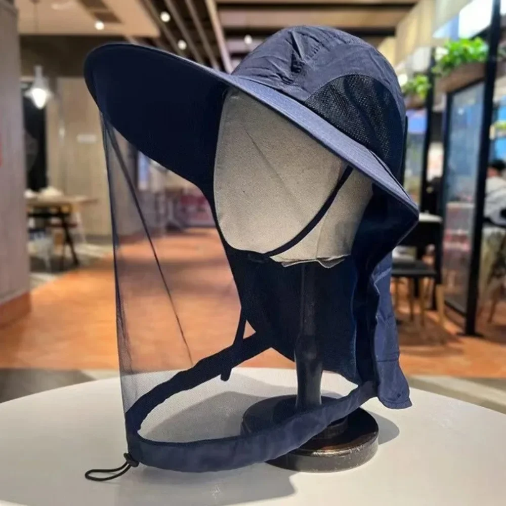 Description Picture 6 of itemFoldable Mosquito Hat With Hidden Net Mesh Repellent Insect Bee Protection Casual Outdoor Sunscreen Fishing Cap Panama Hat