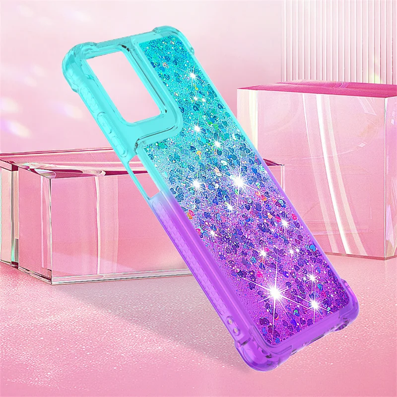 Glitter Quicksand Anti-Fall Fashion Case - Soft Colored Etui Cover