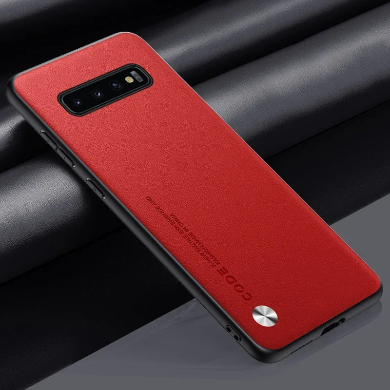Luxury Matte PU Leather Phone Case - Silicone Protection Cover
