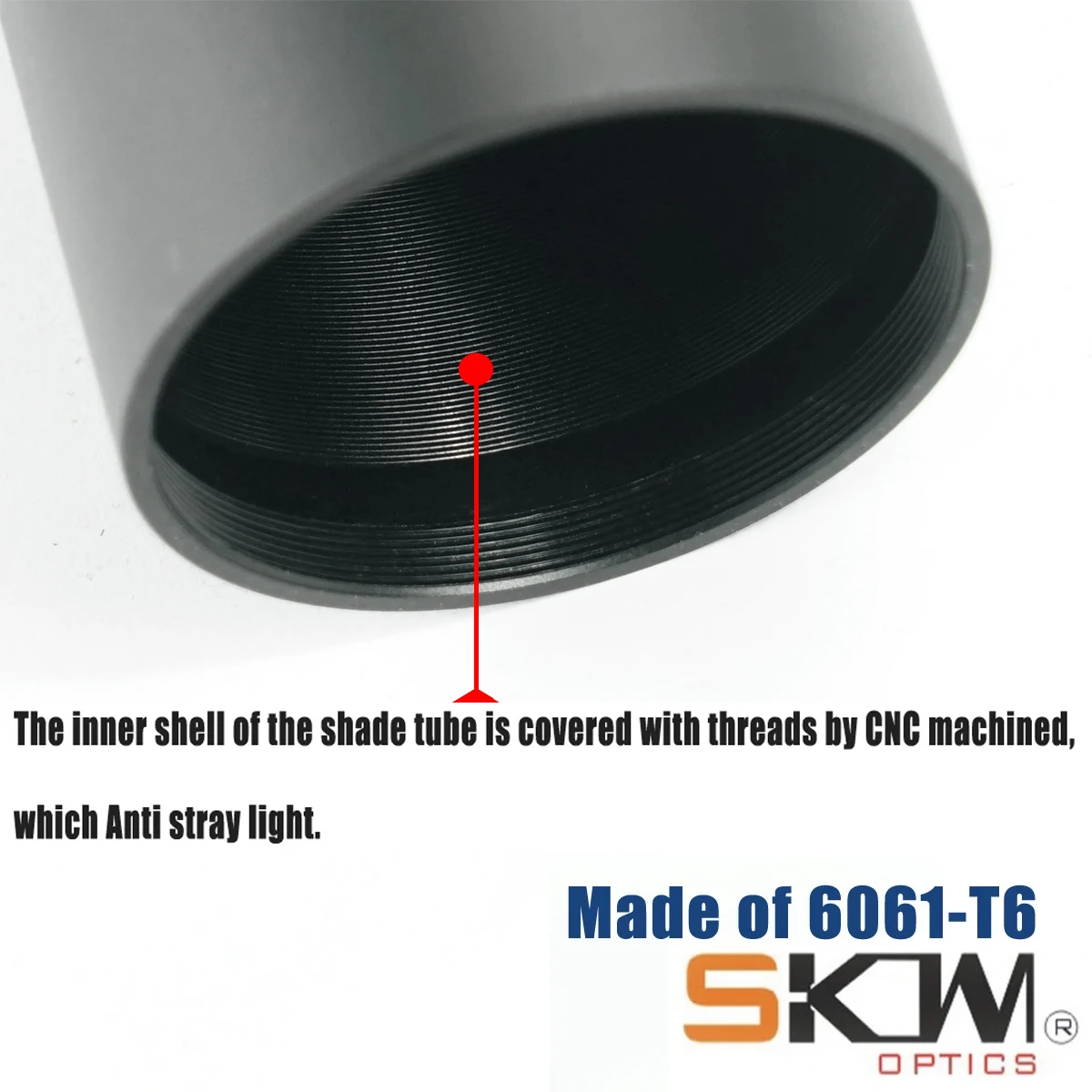 SKWoptics-Anti-Reflective Rifle Scope Sunshade Tube 50mm
