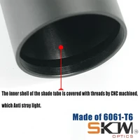 SKWoptics-Anti-Reflective Rifle Scope, Sunshade Tube, 50mm, 2