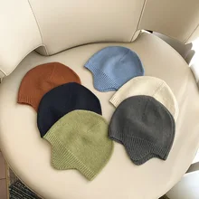 

Baby Hats Flexibility Polyester Solid Color Simplicity Breathable Light Thin Knitting Hat Newborn Pullover Cap Spring Autumn New